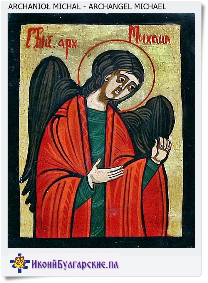 Ikona na desce malowana Archanioł Michał