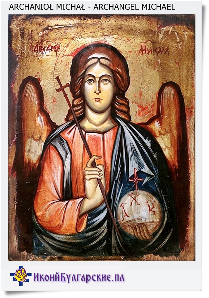 Ikona malowana na desce Archanioł Michał