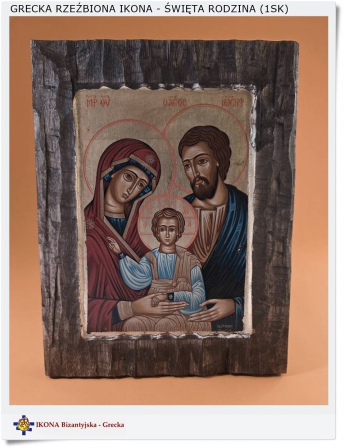 Grecka ikona religijna z ręcznie rzeźbioną ramą – nowość w naszej kolekcji